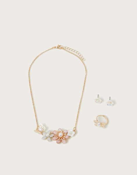 Gardenia Floral Jewellery Set, , large