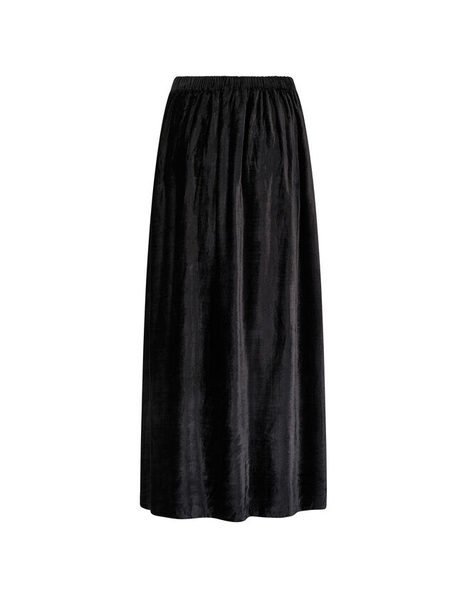 East Talia Velvet Maxi Skirt, Black (BLACK), large
