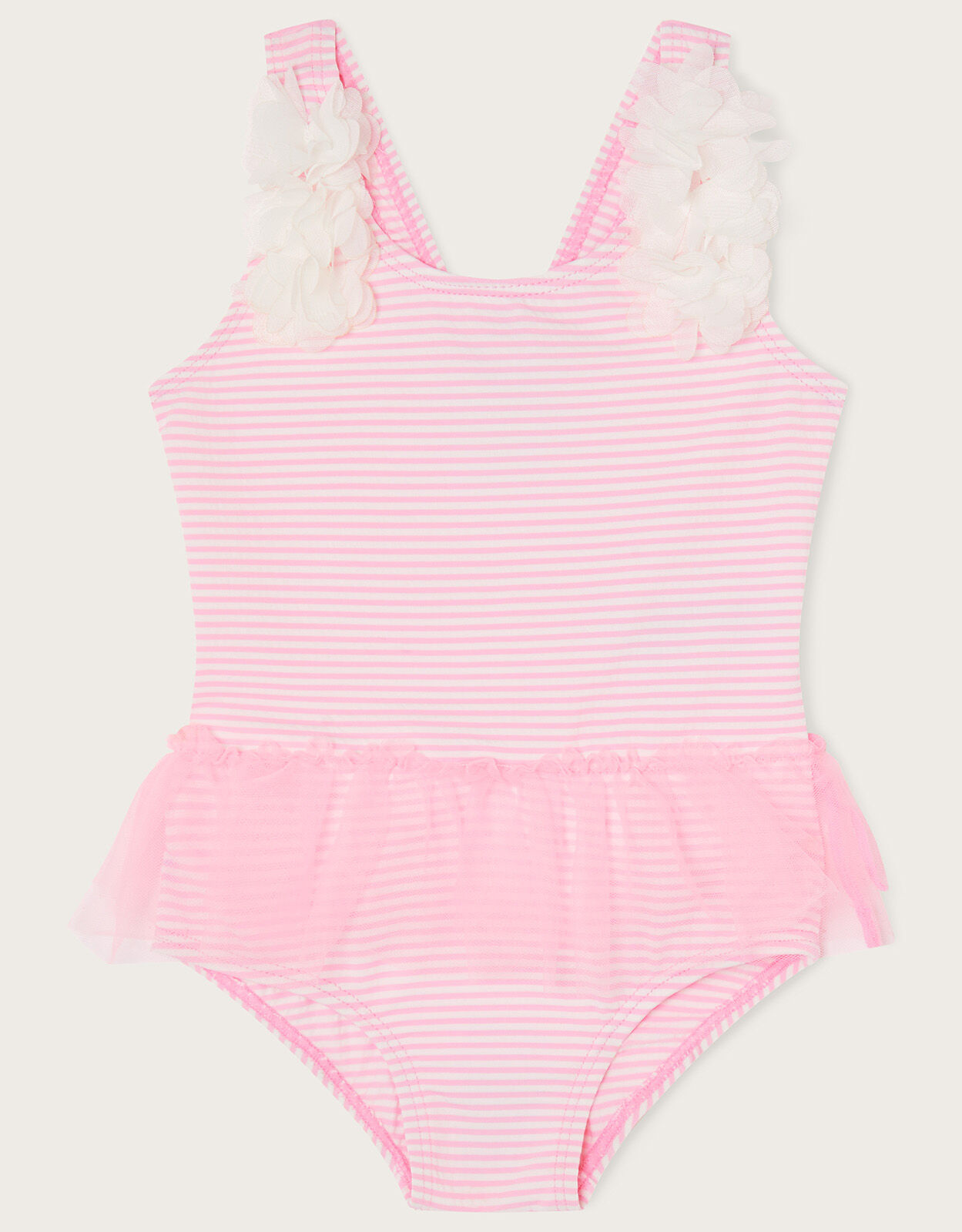 Baby Skirted Seersucker Swimsuit Pink