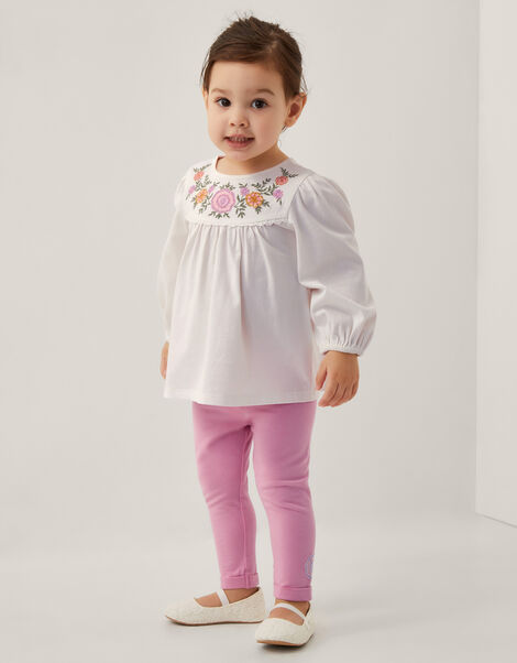 Baby Embroidered Tunic and Leggings Set, Pink (PINK), large