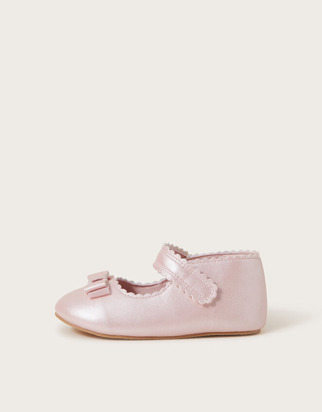 Baby Shimmer Bow Walker Shoes, Pink (PINK), large