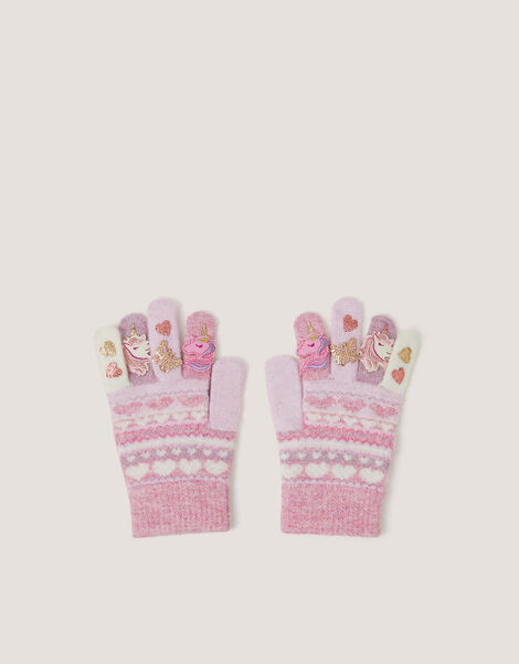 Unicorn Knit Gloves, Multi (MULTI), large