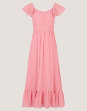 Sully Tie Back Prom Dress, Orange (CORAL), large