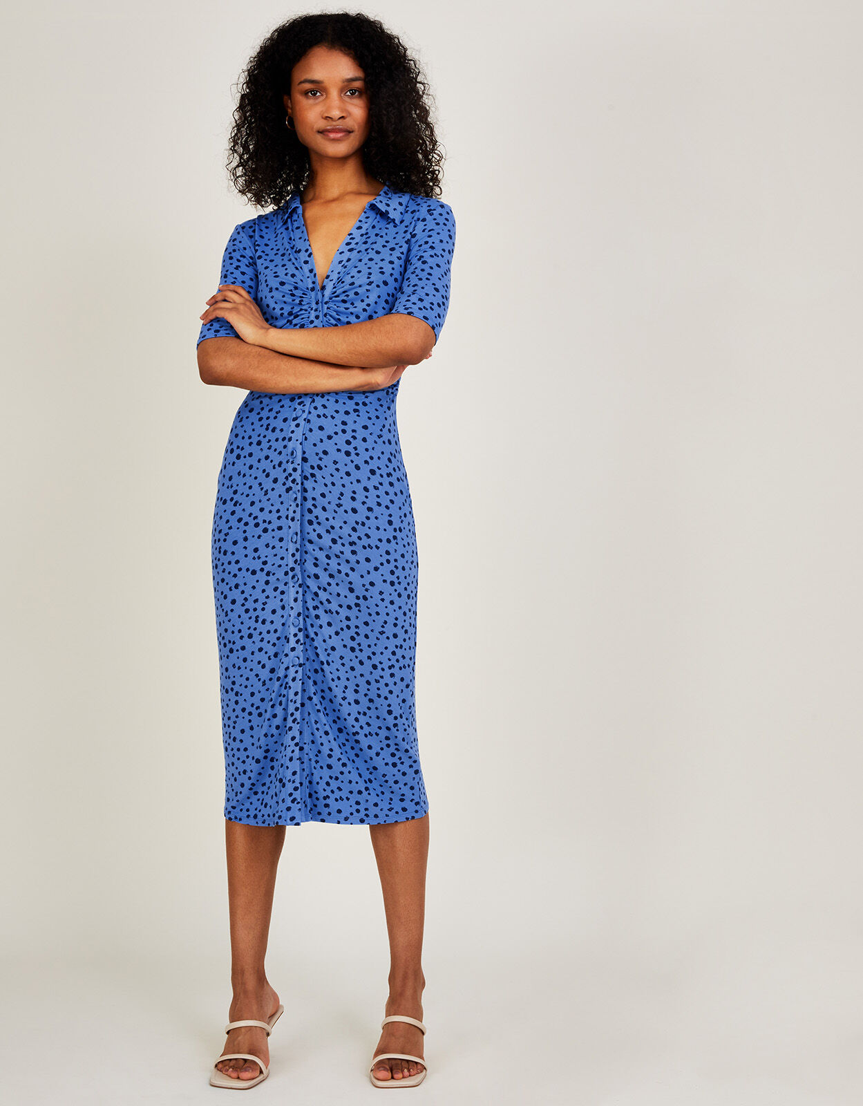 Monsoon blue shirt dress discount