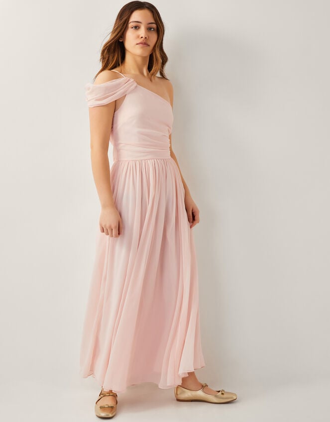 Texas One-Shoulder Prom Dress, Pink (PINK), large