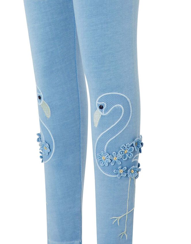 Flamingo Garment Dye Leggings, Blue (BLUE), large