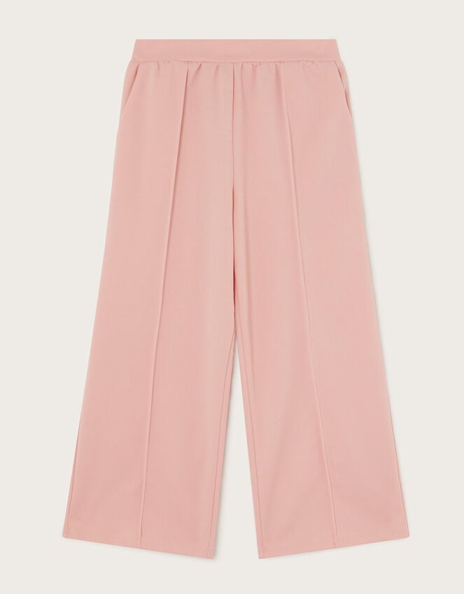 Ponte Pintuck Wide Leg Trousers, Pink (PINK), large