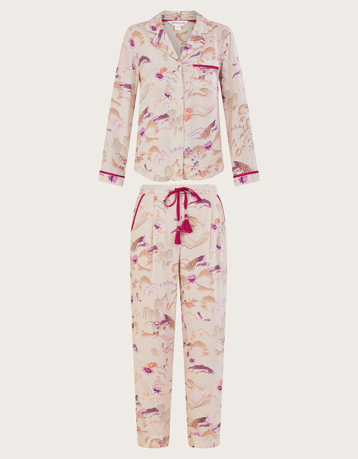 Bianca Print Pyjama Set Nude