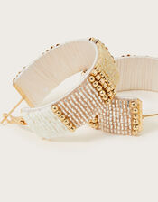 Heritage Beaded Hoop Earrings, , large