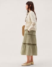 Sadie Frill Denim Jacket, Natural (ECRU), large