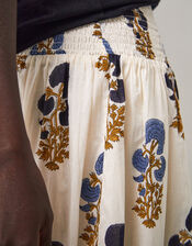 East Lucy Floral Midi Skirt, Blue (BLUE), large