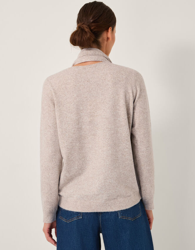 Sally 2-in-1 Scarf Jumper, Natural (NATURAL), large