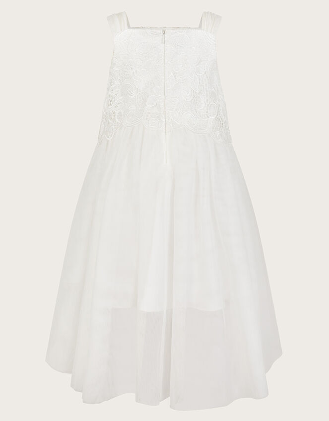 Anna Strappy Lace High-Low Dress, Ivory (IVORY), large