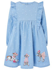 Baby Dina Chambray Dress, Blue (BLUE), large