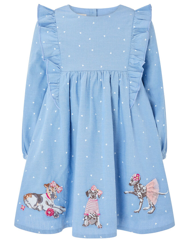 Baby Dina Chambray Dress, Blue (BLUE), large