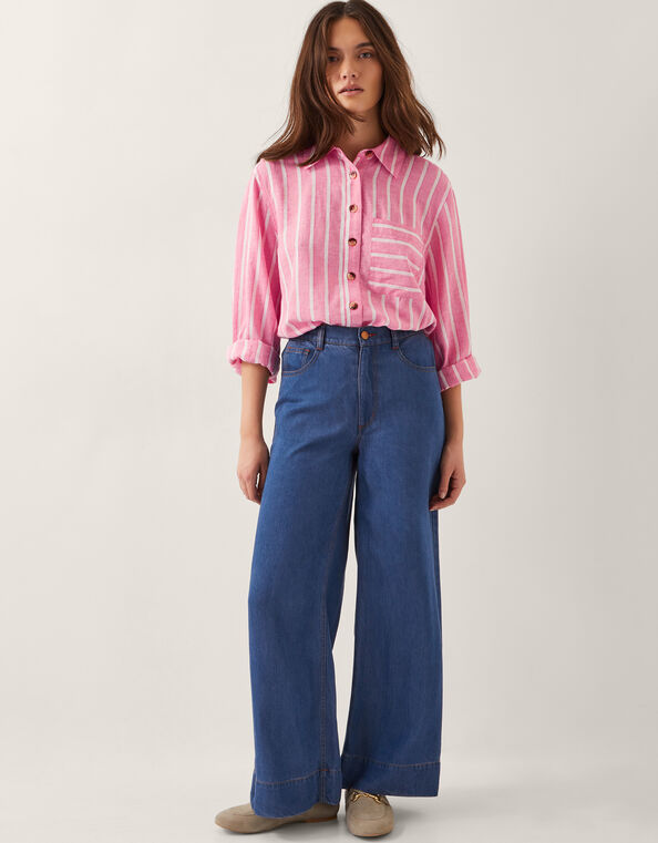 Heidi Slouchy Wide Leg Jeans, Blue (DENIM BLUE), large