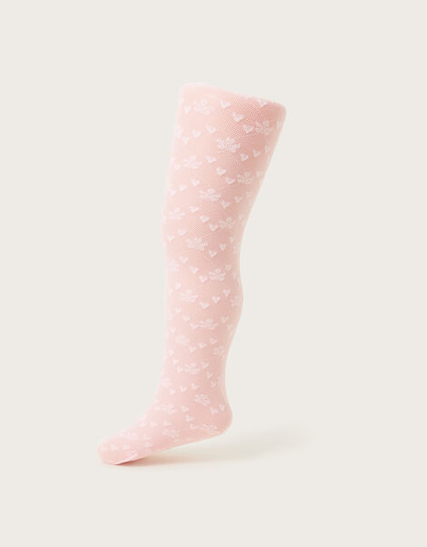 Baby Loveheart Lacey Tights Pink, Pink (PINK), large
