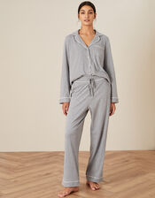 Plain Jersey Pyjama Bottoms, Grey (GREY), large