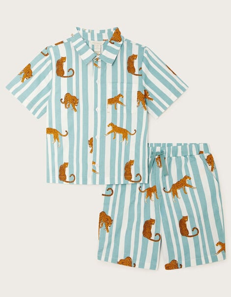 Leopard Pyjama Set, White (WHITE), large