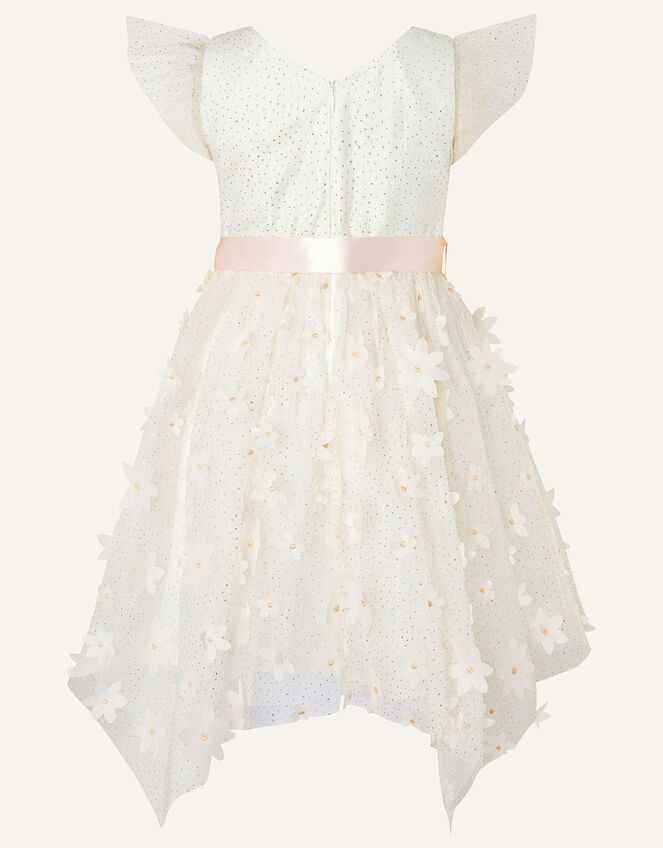 Sweet Petal 3D Hanky Hem Dress , Ivory (IVORY), large