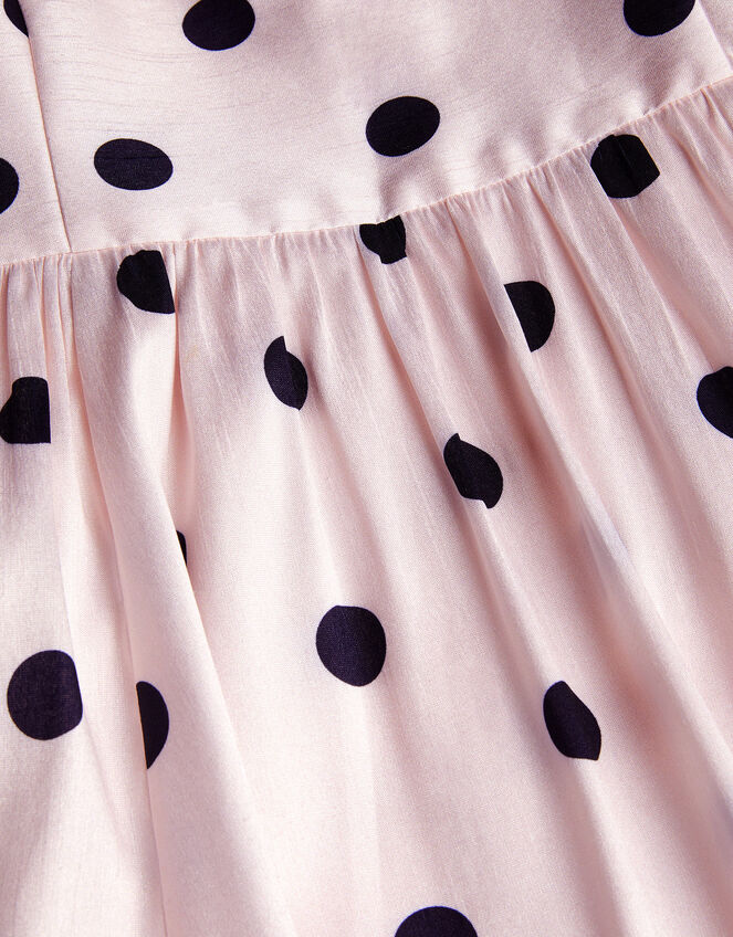 MINI ME Sicily Polka Dot Dress, Ivory (IVORY), large