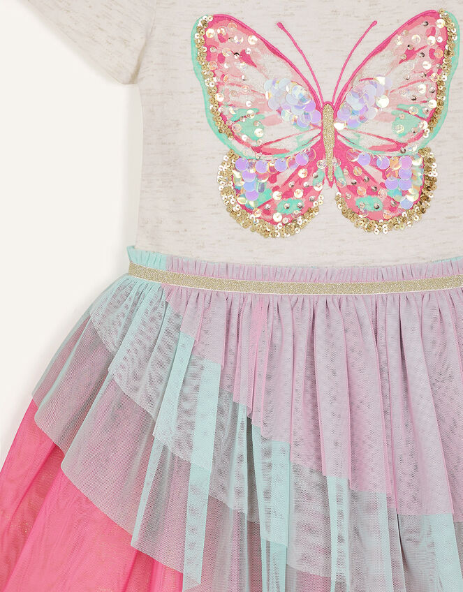 Butterfly Ruffle Disco Dress, Pink (PINK), large