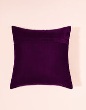 Leaf Foil Printed Velvet Cushion, , large
