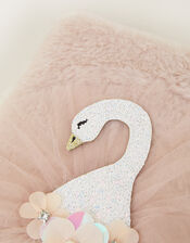 Odette Swan Faux Fur Lockable Diary, , large
