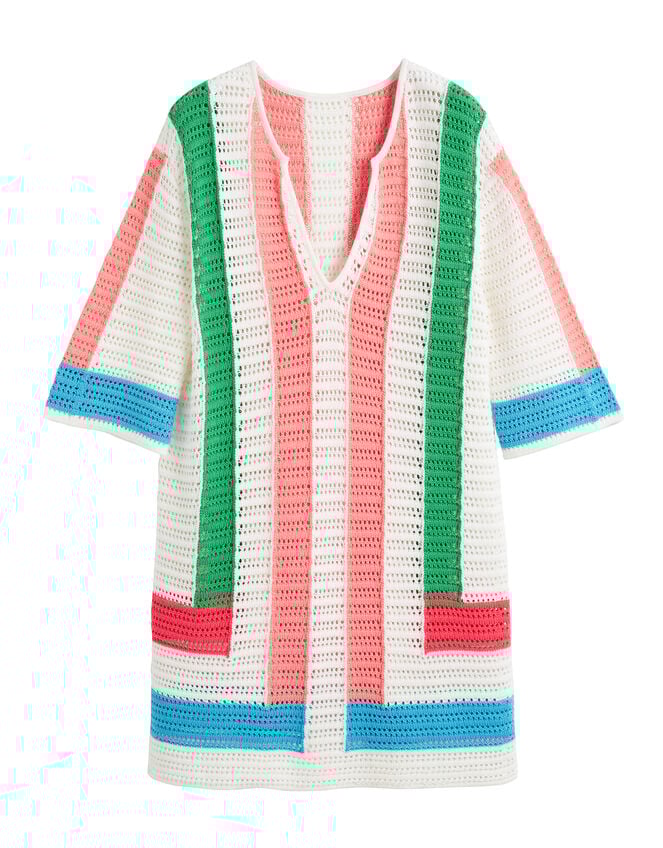Chinti & Parker Crochet Mini Dress, Multi (MULTI), large