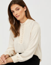 Jane Satin Blouse, Pink (BLUSH), large