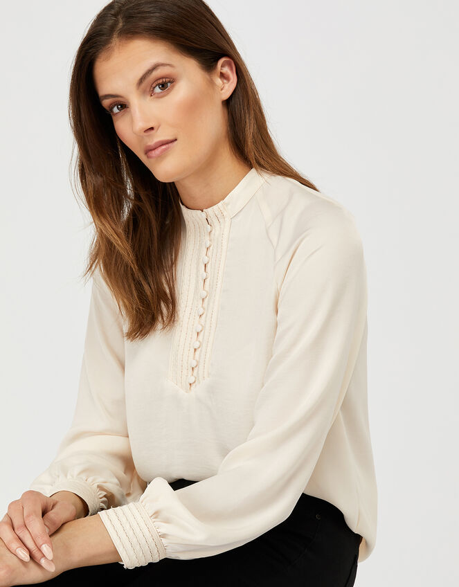 Jane Satin Blouse, Pink (BLUSH), large