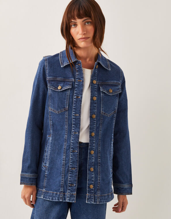 Milly Denim Jacket, Blue (MID AUTHENTIC BLUE), large