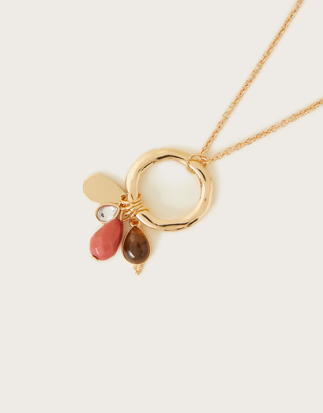 Multi Colour Bead Pendant Necklace, , large