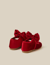Baby Bow Velvet Walkers, Red (RED), large