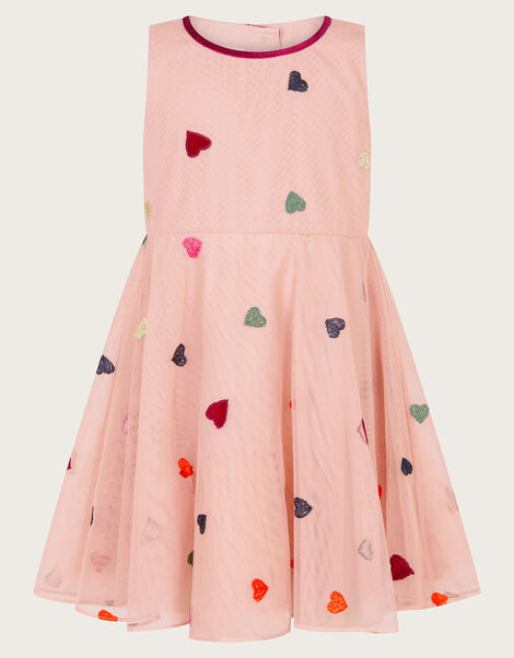 Baby Sweetheart Applique Dress, Pink (PINK), large