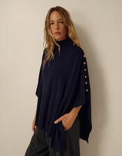 Bae Button Cape, Blue (NAVY), large