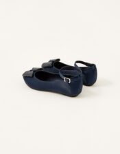 Bow Ballerina Flats, Blue (NAVY), large