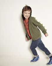 Ryder Zip-Up Dinosaur Hoody, Green (KHAKI), large