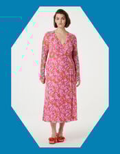 Fabienne Chapot Natty Wrap Midi Dress, Pink (PINK), large