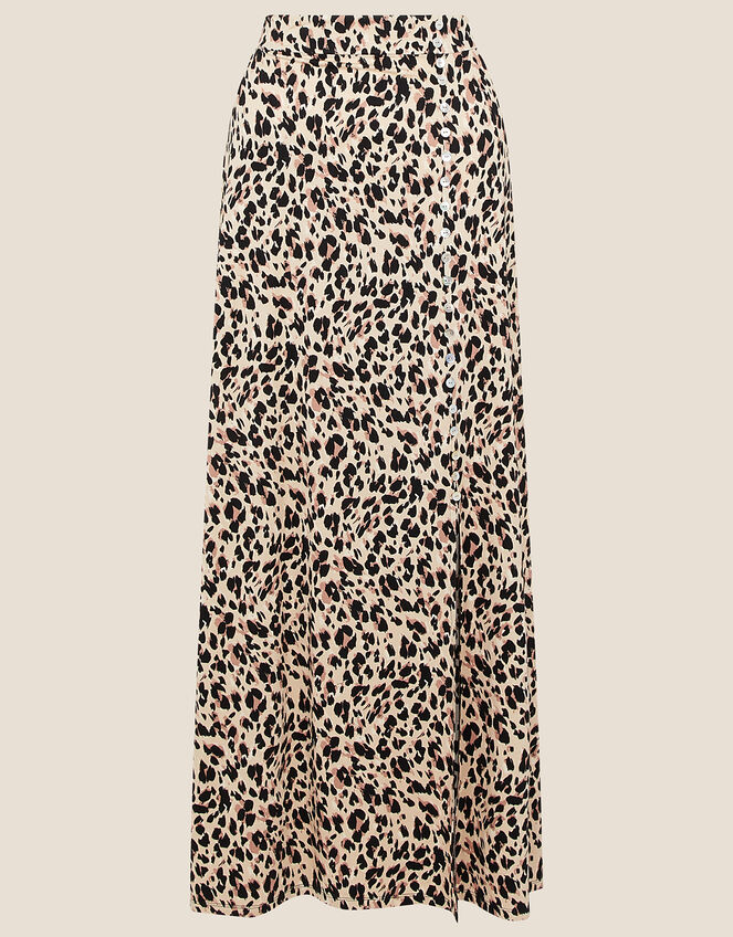 Vikky Animal Print Maxi Skirt, Camel (BEIGE), large