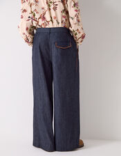 East Jayla Wide Leg Denim Trousers, Blue (NAVY), large