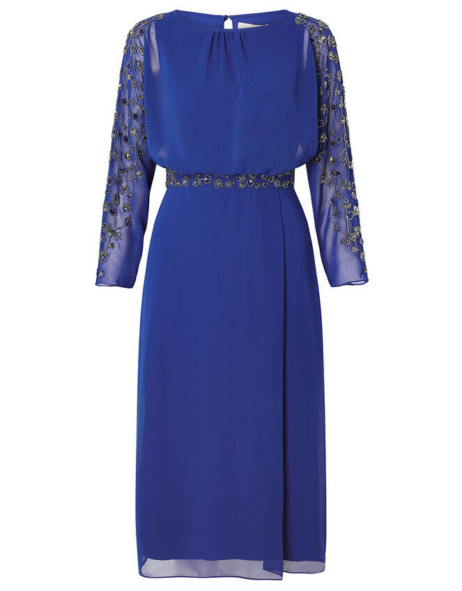 Clover Embellished Dress, Blue (COBALT), large