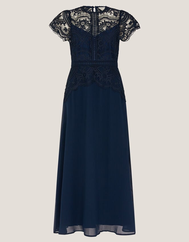 Monica Lace Midi Bridesmaid Dress, Blue (NAVY), large
