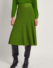 Ola Ottoman Knit Skirt, Green (GREEN), large