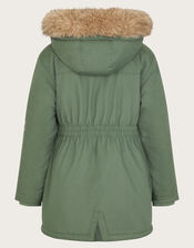 Embroidered Butterfly Parka, Green (GREEN), large
