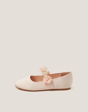Pearl Flower Ballet Flats, Pink (PINK), large