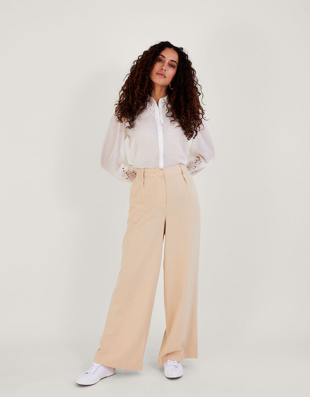 BRIE CUTWORK EMBROIDERED COTTON SHIRT