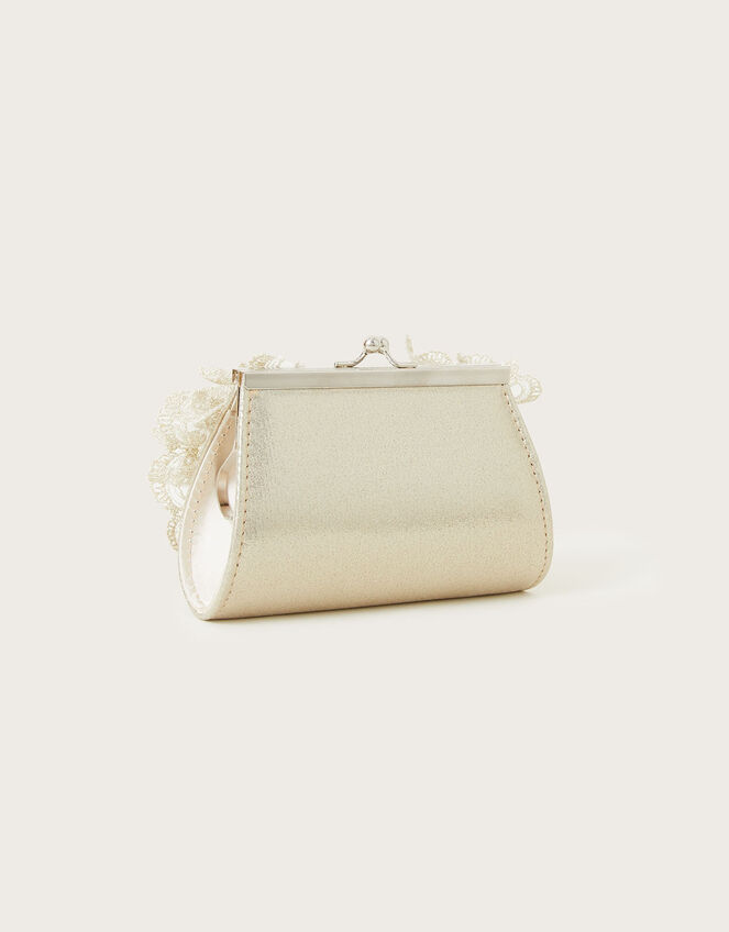 Lace Ruffle Frame Bag, , large
