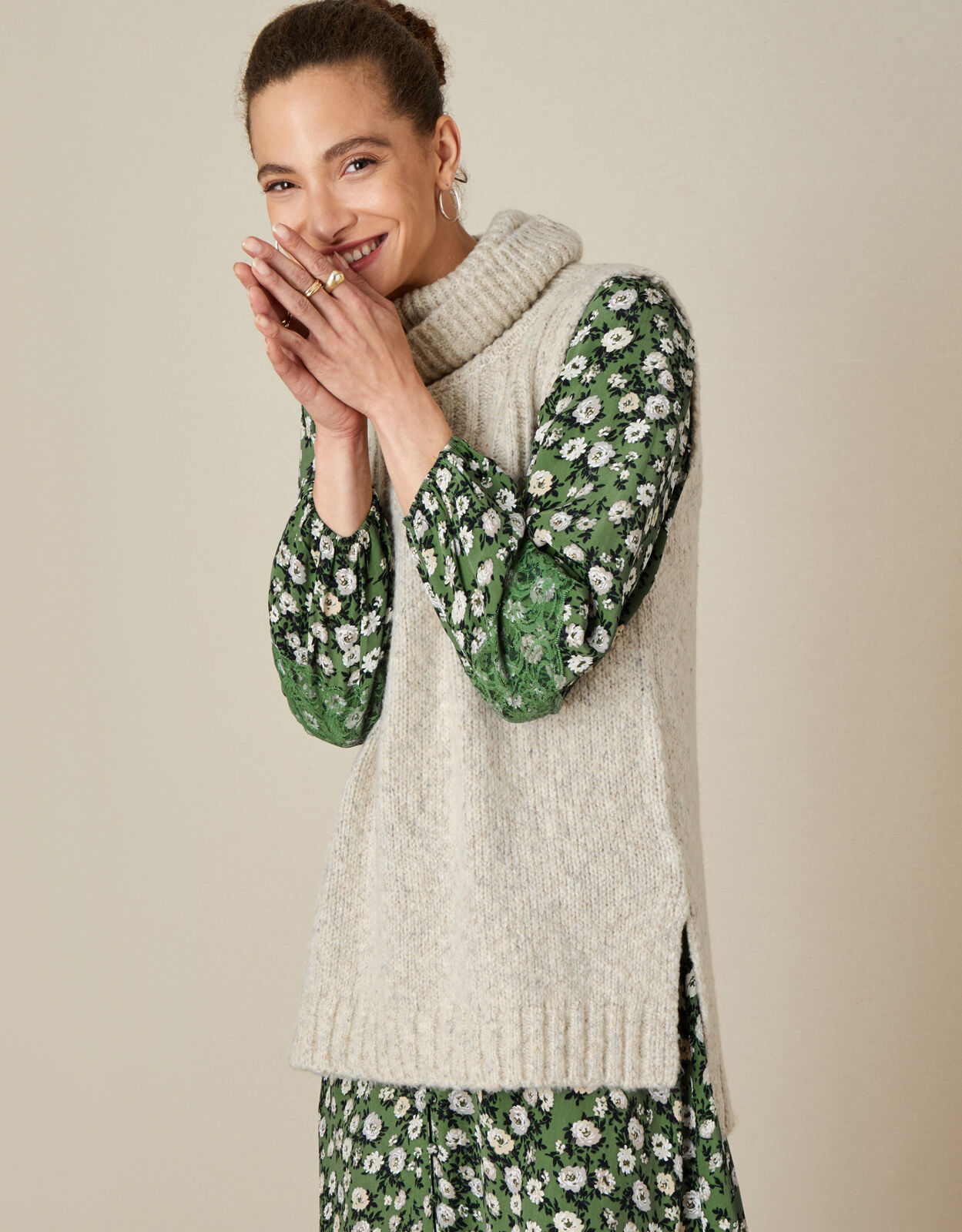 Cowl neck sleeveless sweater clearance