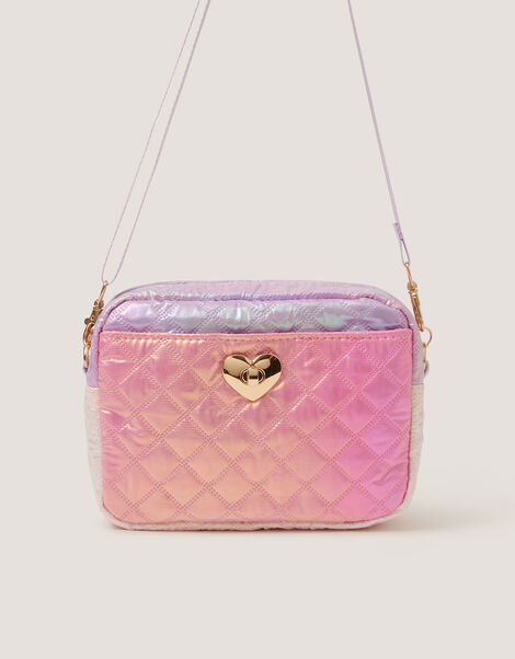 Iridescent Quilted Crossbody Bag, , large